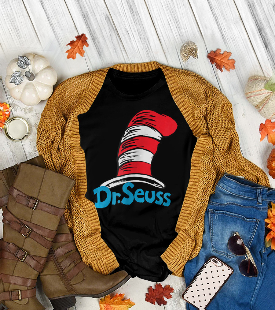 Dr. Seuss Striped Red and White Hat T-Shirt