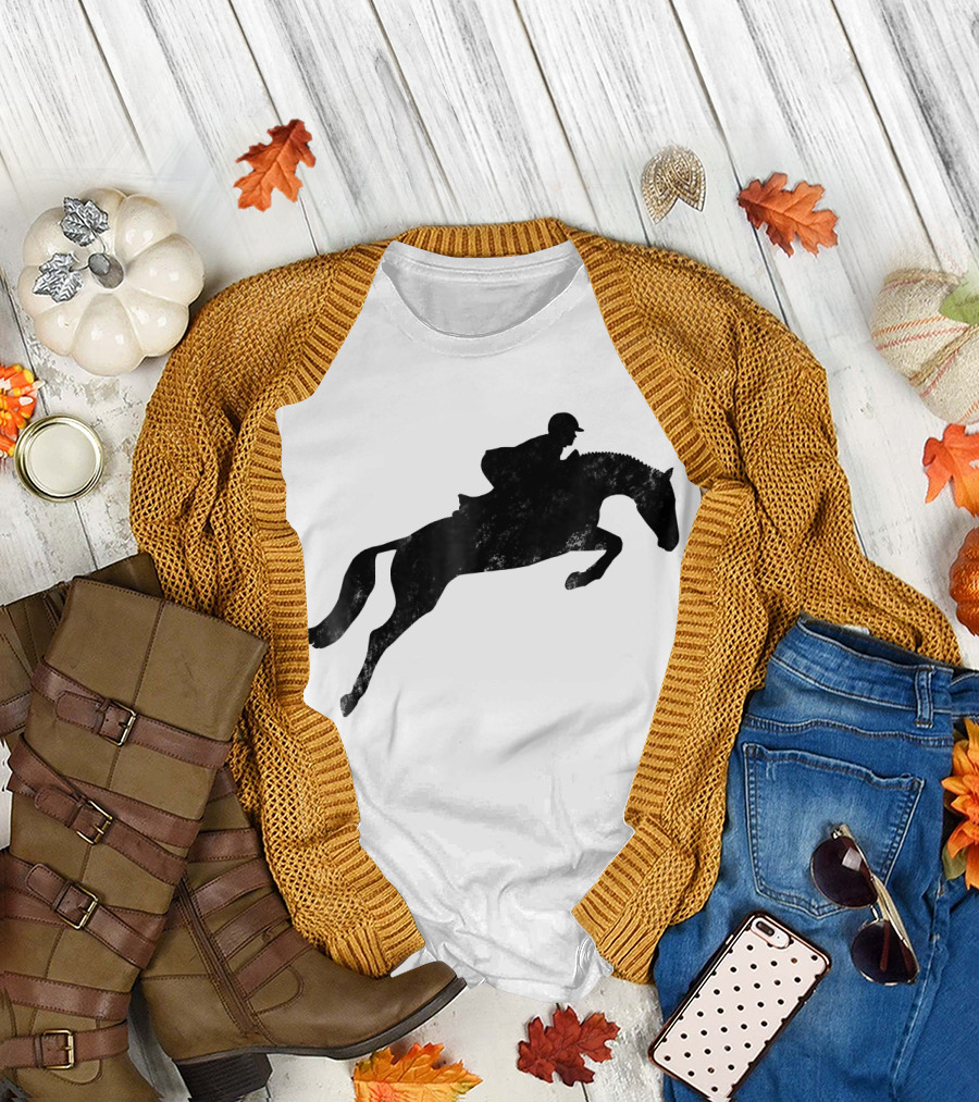 Horse Riding English Equestrian Hunter Jumper T-Shirt