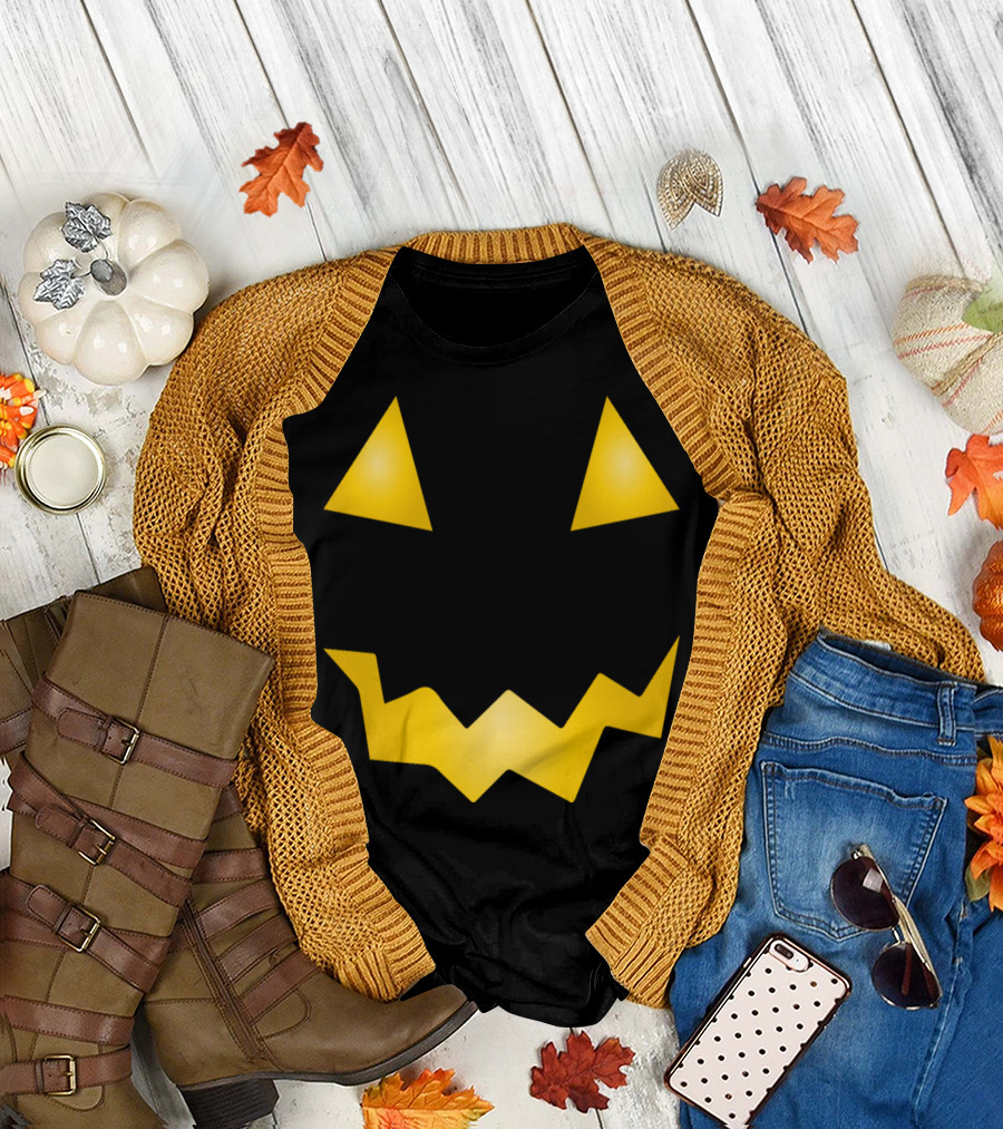 Pumpkin Face Halloween Jack O’Lantern T-Shirt