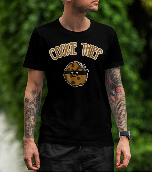 Cookie Thief Christmas Baking Team Xmas San Animated Cookie With Mask T-Shirt