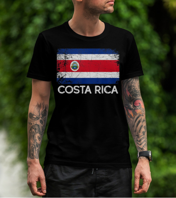 Costa Rican Flag Vintage Made In Costa Rica T-Shirt
