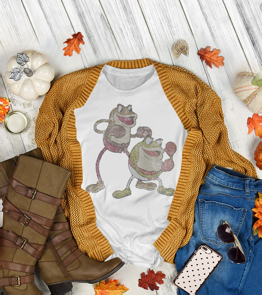 Cuphead Ribby and Croaks Boxing Frogs Duo T-Shirt