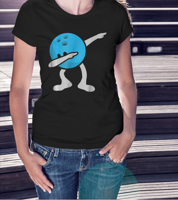 Dabbing Bowling Birthday Party Bowl Ball Dance T-Shirt