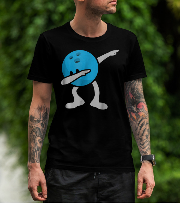 Dabbing Bowling Birthday Party Bowl Ball Dance T-Shirt