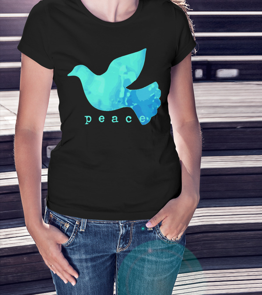 Dove Of Peace Blue Bird Affirma Peace T-Shirt