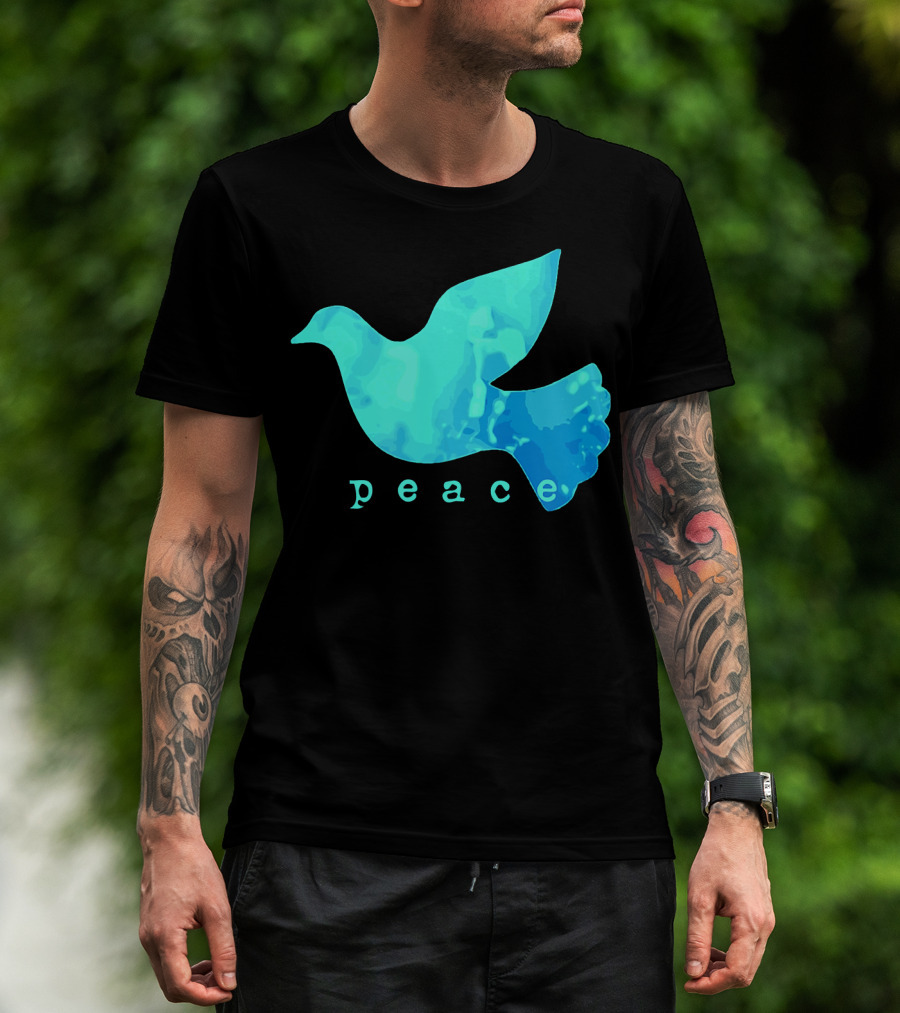 Dove Of Peace Blue Bird Affirma Peace T-Shirt