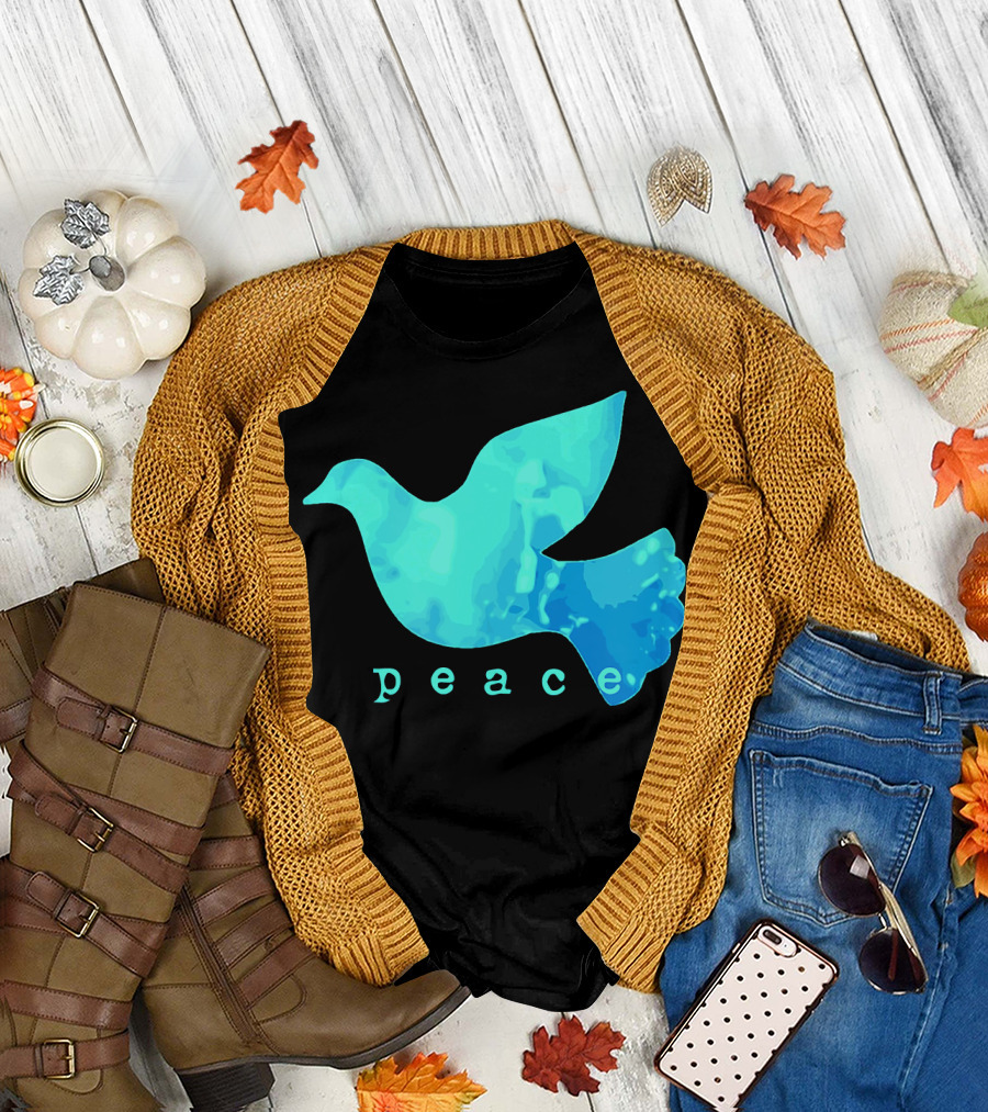 Dove Of Peace Blue Bird Affirma Peace T-Shirt