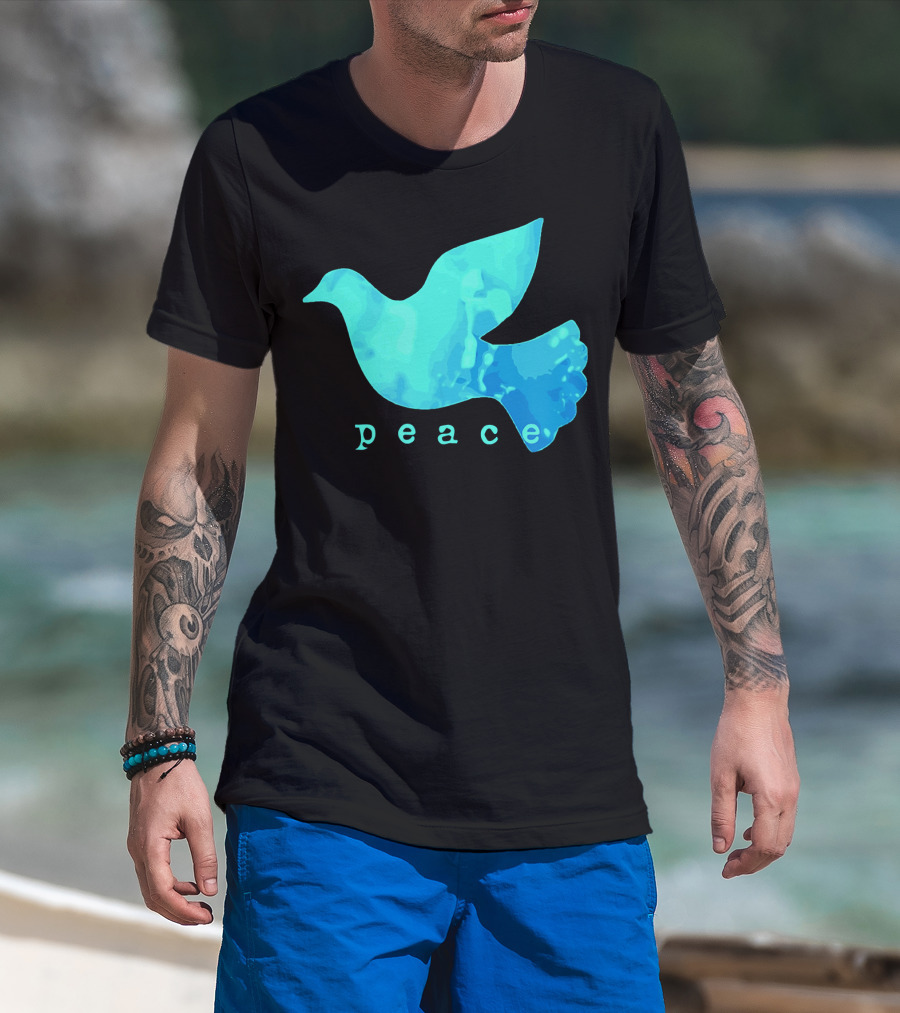 Dove Of Peace Blue Bird Affirma Peace T-Shirt