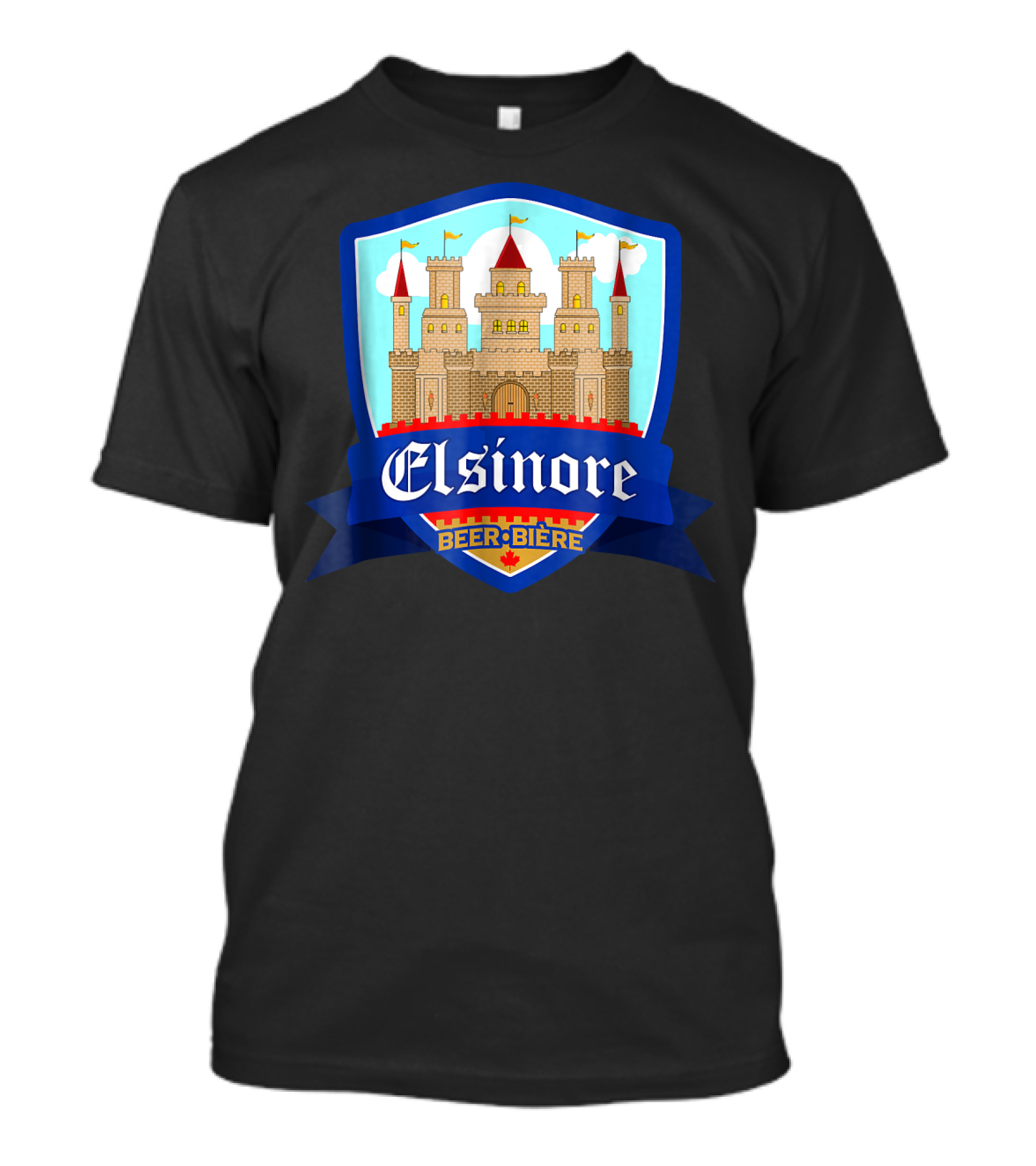 Elsinore Beer Biere Funny 80s Castle Crest T-Shirt