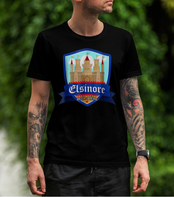 Elsinore Beer Biere Funny 80s Castle Crest T-Shirt