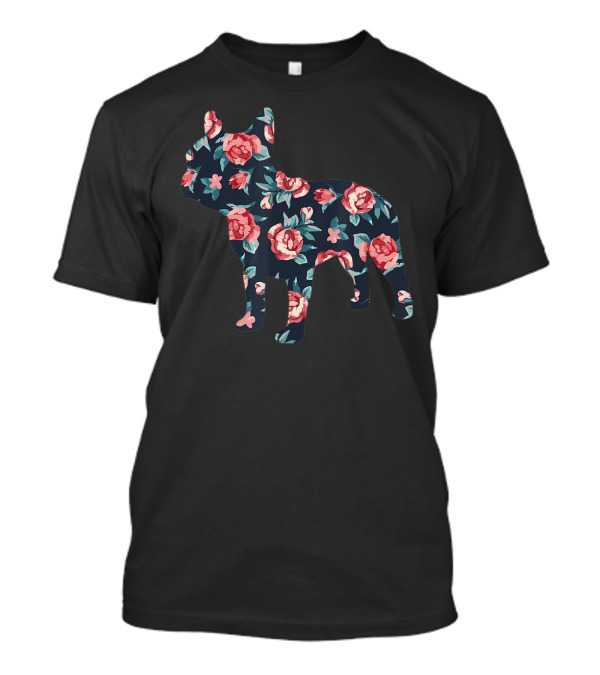 Roses Floral French Bulldog T-Shirt