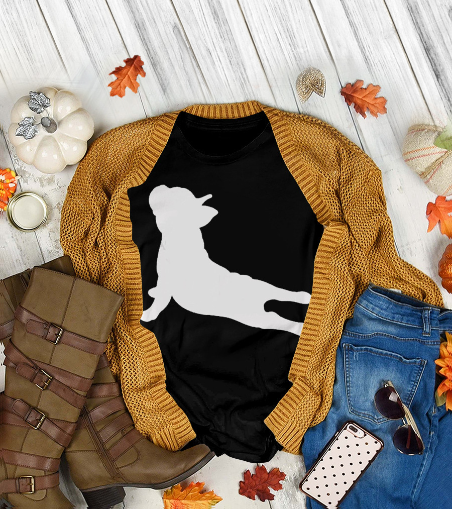 French Bulldog Yoga Stretch Pose T-Shirt