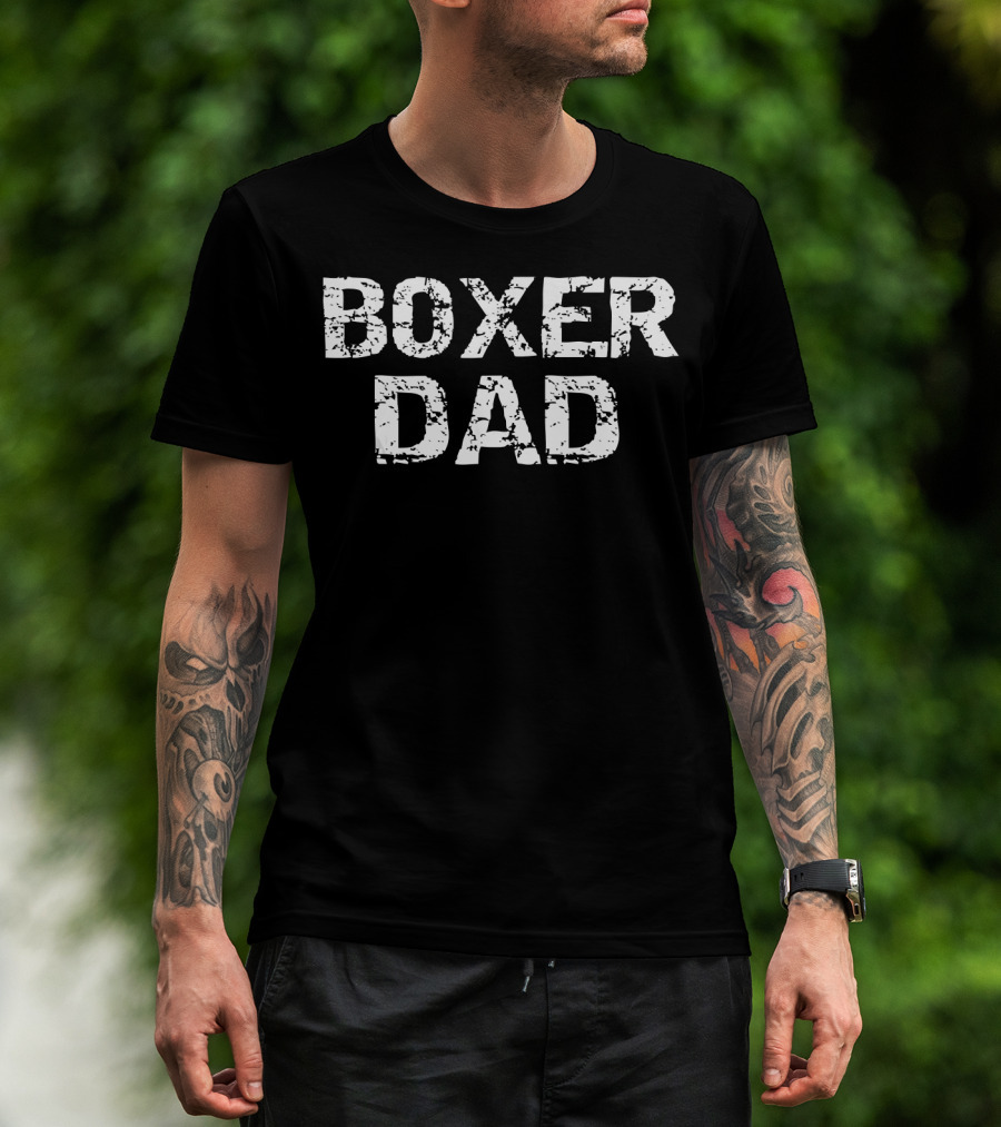 Boxer Dad Fun Father's Of Dogs Vinta T-Shirt