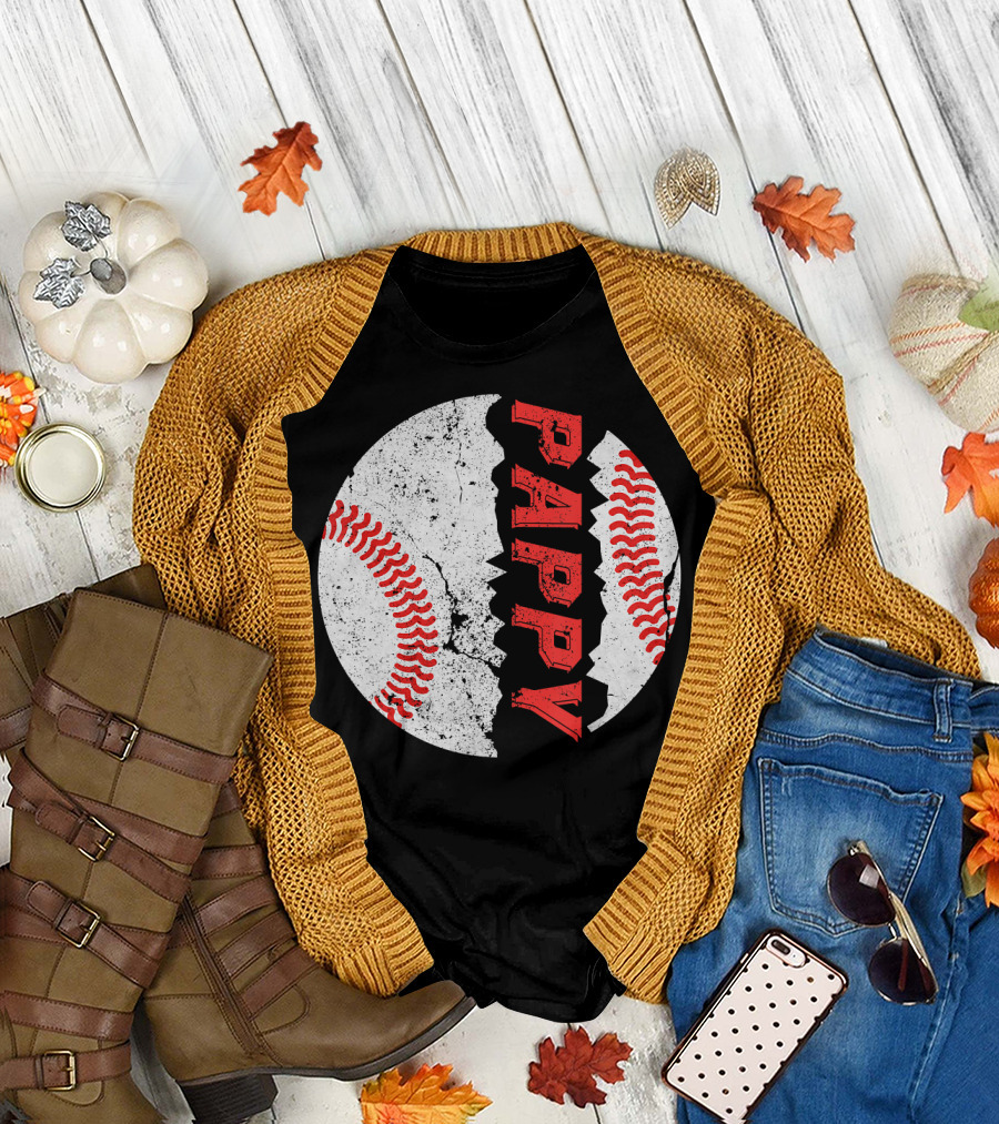 Pappy Funny Baseball Softball Crackle T-Shirt