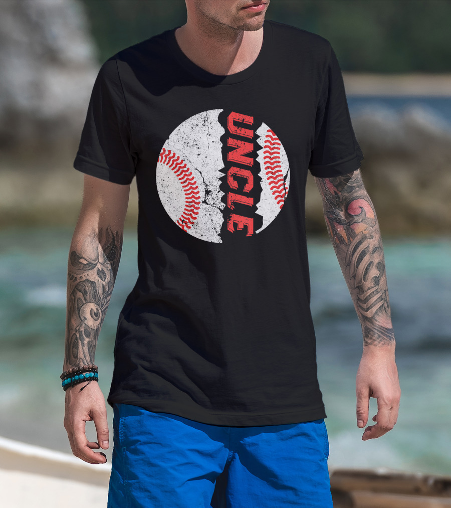 Uncle Funny Baseball Softball Fat Ball T-Shirt