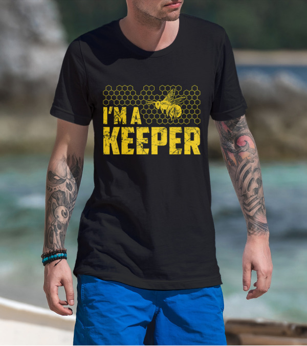 I'm A Keeper Beekeeping Honeycomb Bee T-Shirt