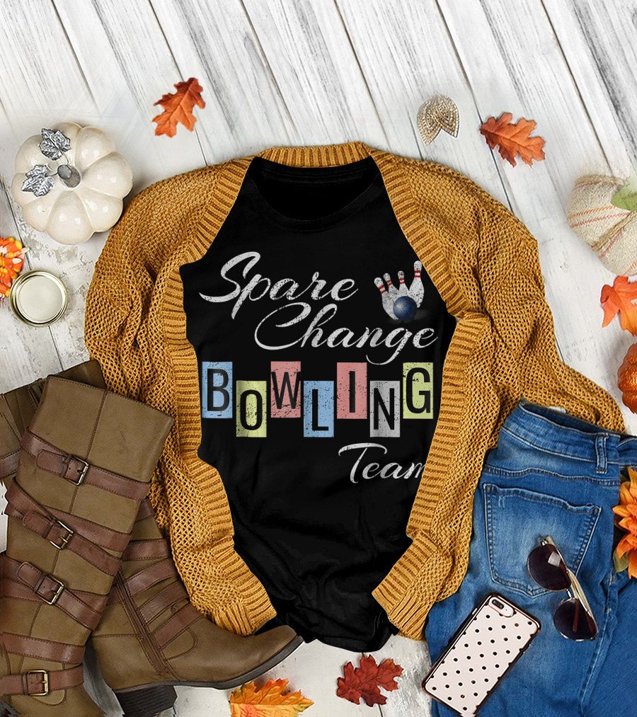 Spare Change Bowling Team Funny Bow T-Shirt