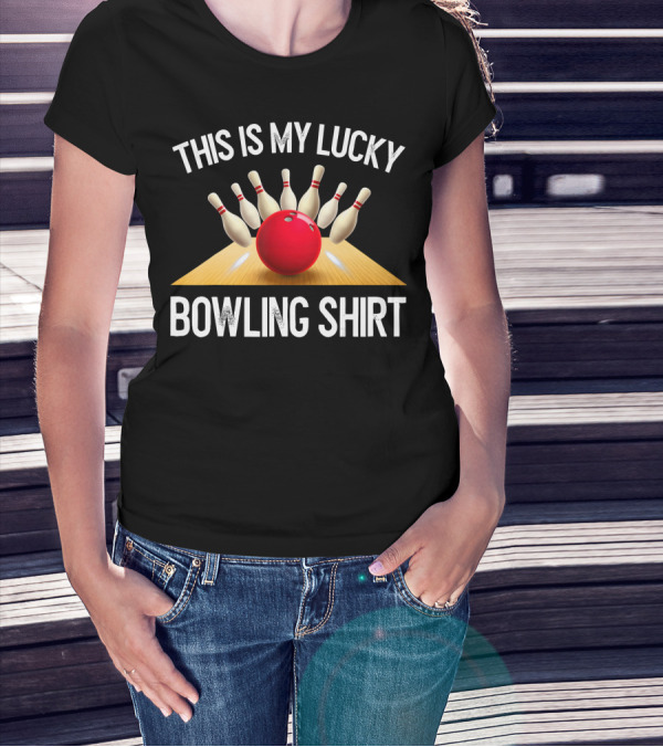 This Is My Lucky Bowling Shirt Bowling Team T-Shirt