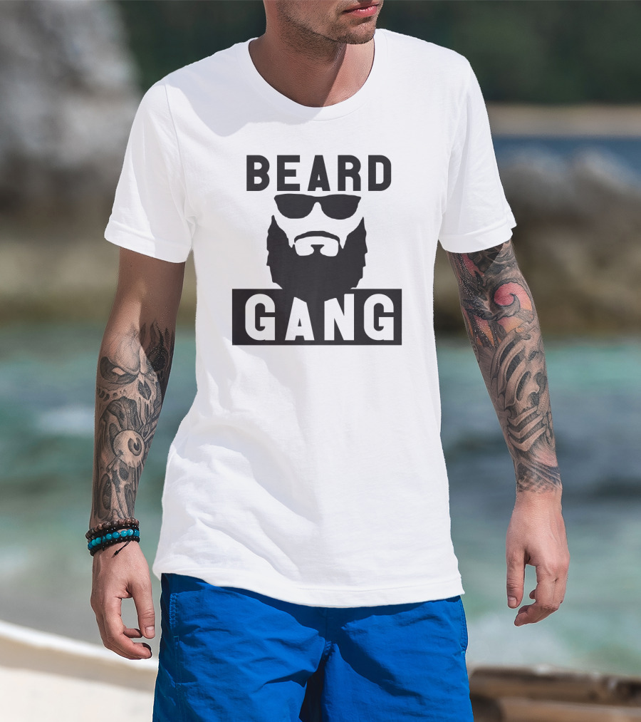 Beard Gang Funny Men's Beard Sunglasses T-Shirt
