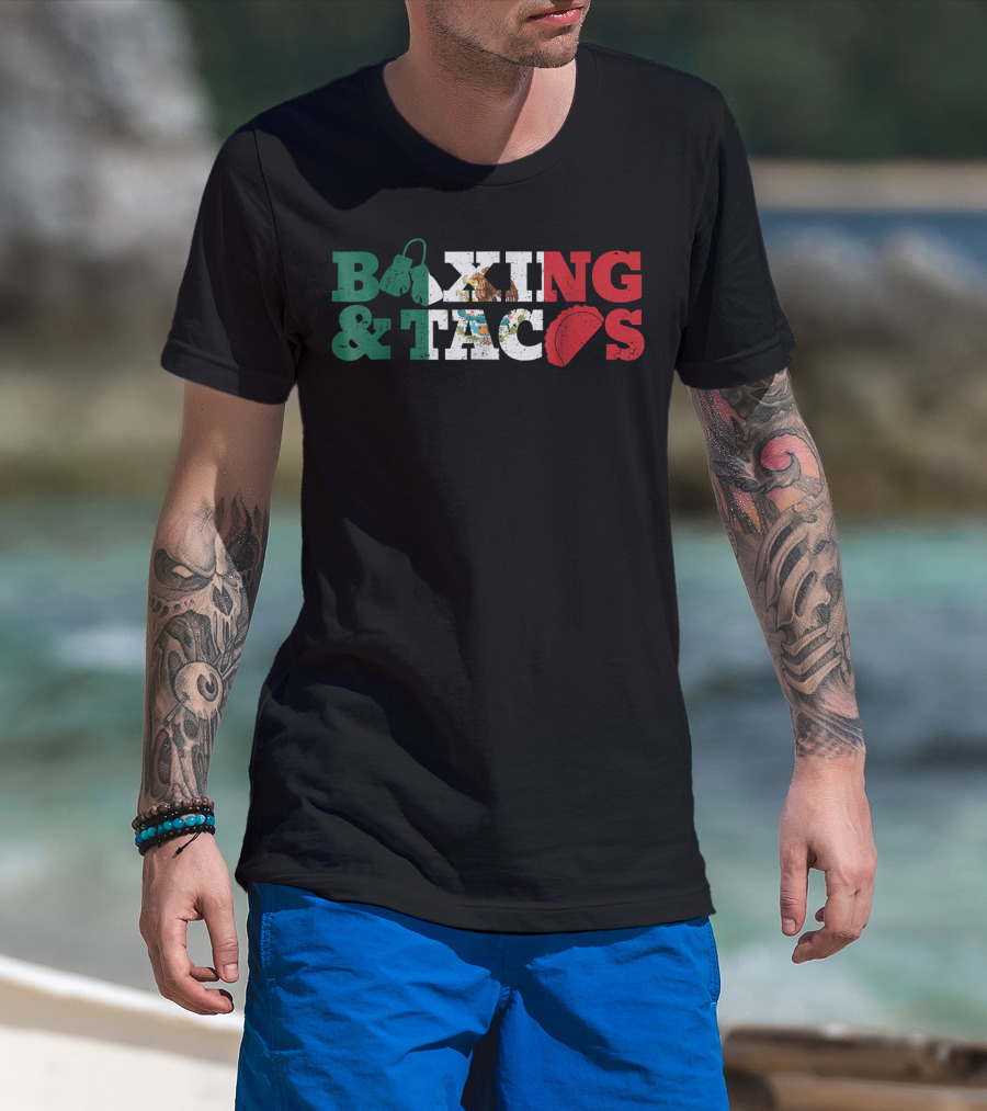 Boxing And Tacos Mexico Mexican Funny T-Shirt
