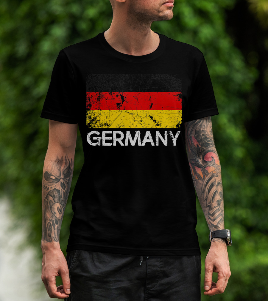 German Flag Vintage Germany Black Red Yellow Classic T-Shirt