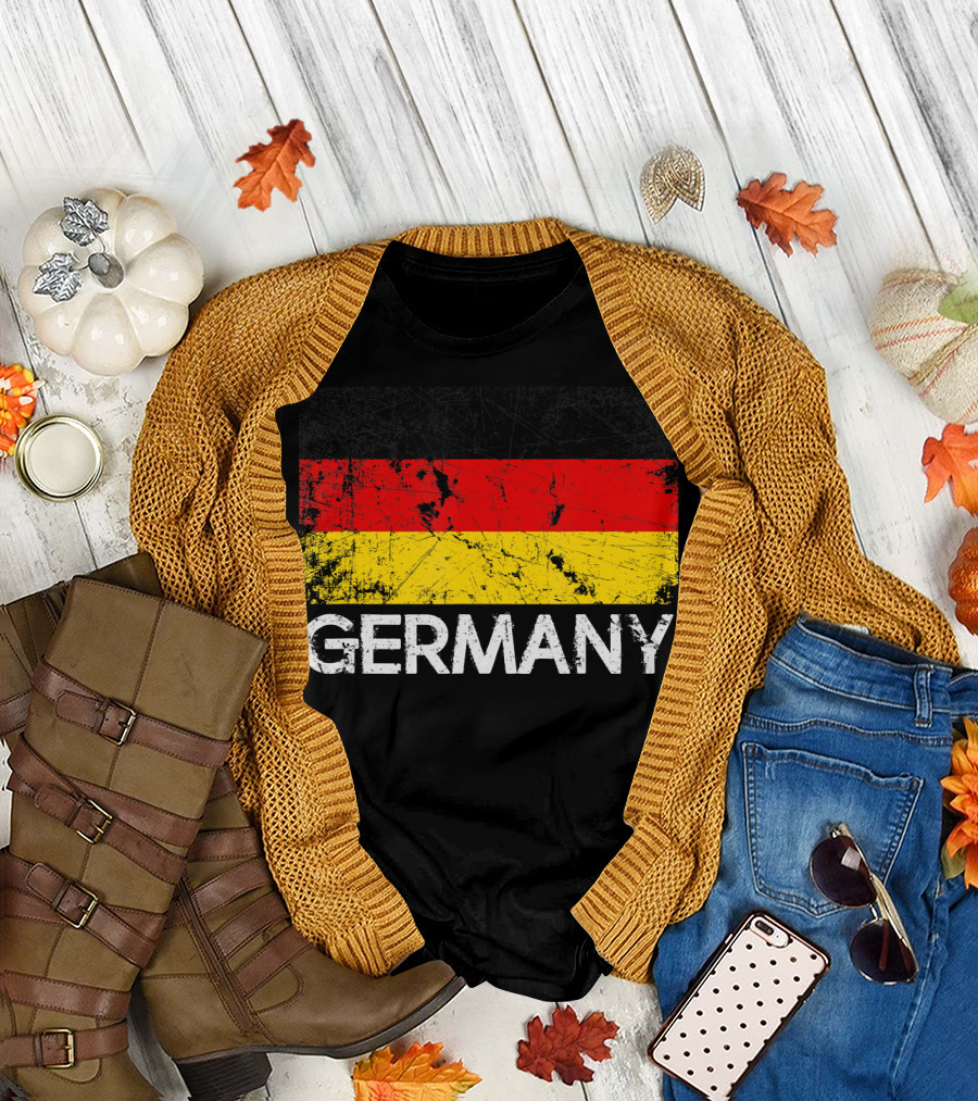 German Flag Vintage Germany Black Red Yellow Classic T-Shirt