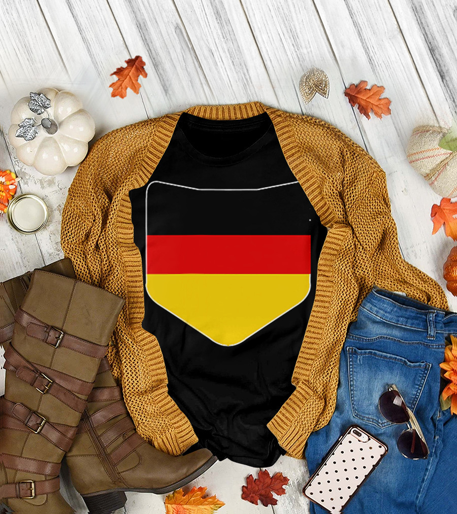 Germany Flag Pocket Print Country Emblem German Colors T-Shirt