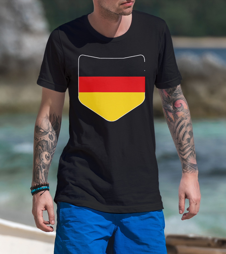 Germany Flag Pocket Print Country Emblem German Colors T-Shirt