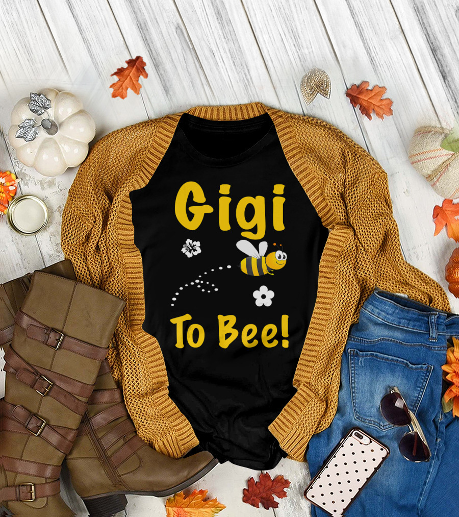 Gigi To Bee Fun Whimsical Cute Bee and Flowers T-Shirt
