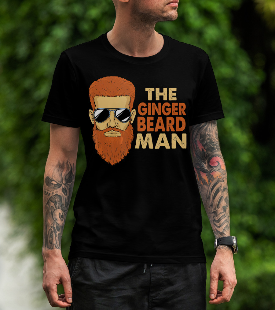 THE GINGER BEARD MAN Dark Red Brown Hair T-Shirt