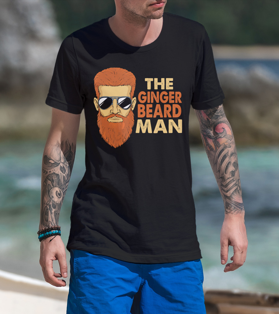 THE GINGER BEARD MAN Dark Red Brown Hair T-Shirt