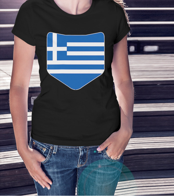 Greece Flag Shield Emblem T-Shirt