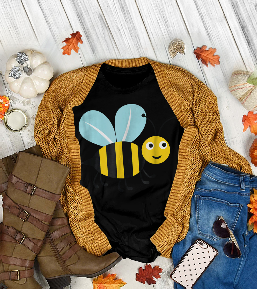 Happy Honey Bee Cute Cartoon T-Shirt