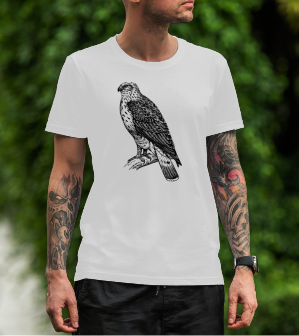 Hawk Ornithology Black Bird T-Shirt