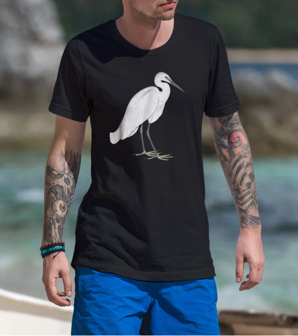 Great White Heron Bird T-Shirt