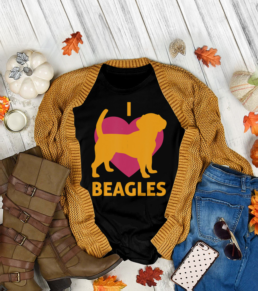I Heart Beagles Love Pet Lover Animal BEAGLE T-Shirt