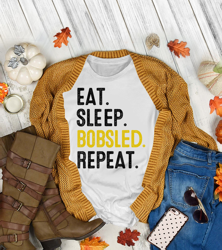 Eat Sleep Bobsled Repeat Jamaican Bobsled Team Bobsled Nov T-Shirt
