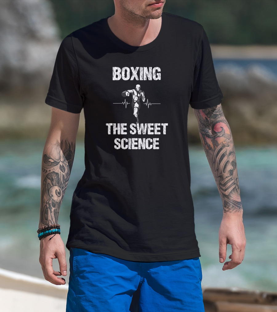 Boxing The Sweet Science Heartbeat Fighter T-Shirt