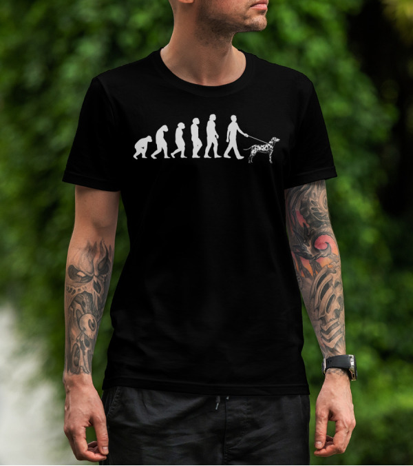Dog Breeder Evolution With Pet Dogs On Leash T-Shirt