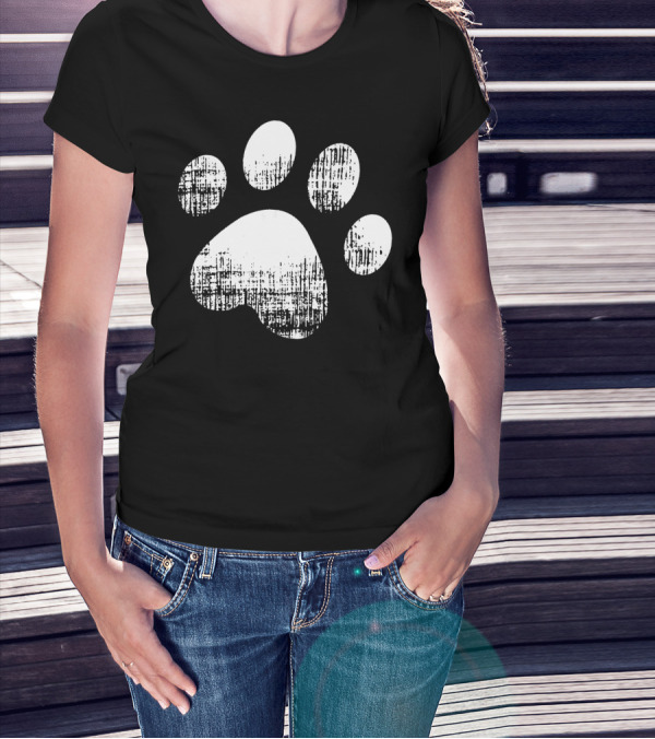 Dog Paw Print Funny For Pet Parents T-Shirt