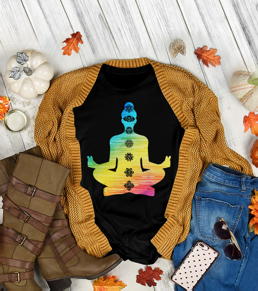 7 Chakras Meditation T-Shirt