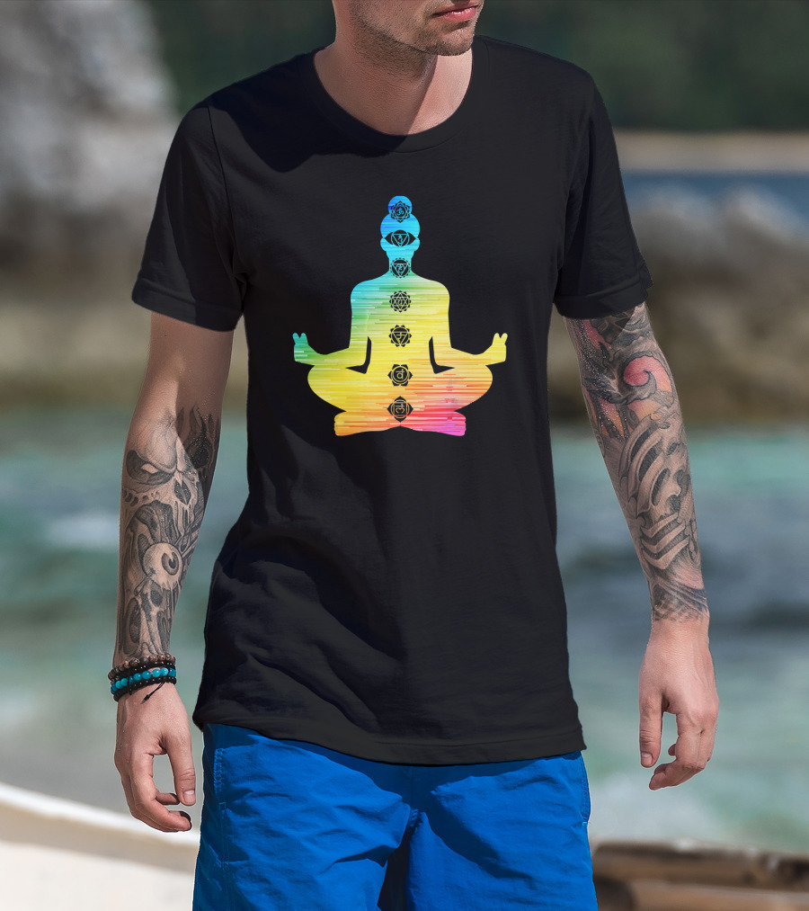 7 Chakras Meditation T-Shirt