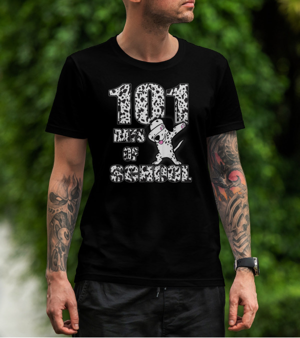 101 Days Of School Dabbing Dalmatian T-Shirt