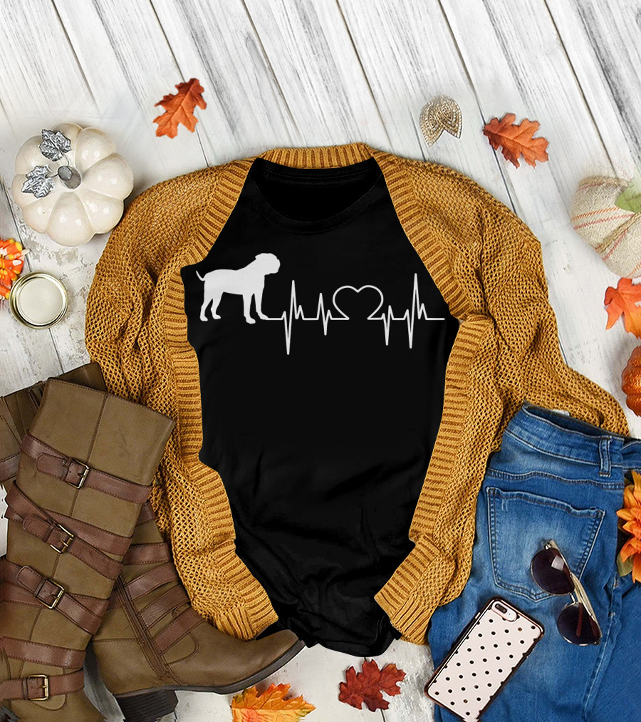 American Bulldog Heartbeat Line T-Shirt