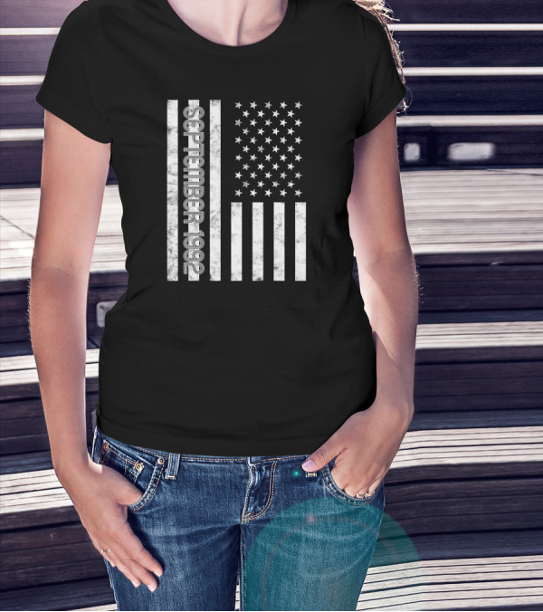 September 1992 American Flag Vintage T-Shirt