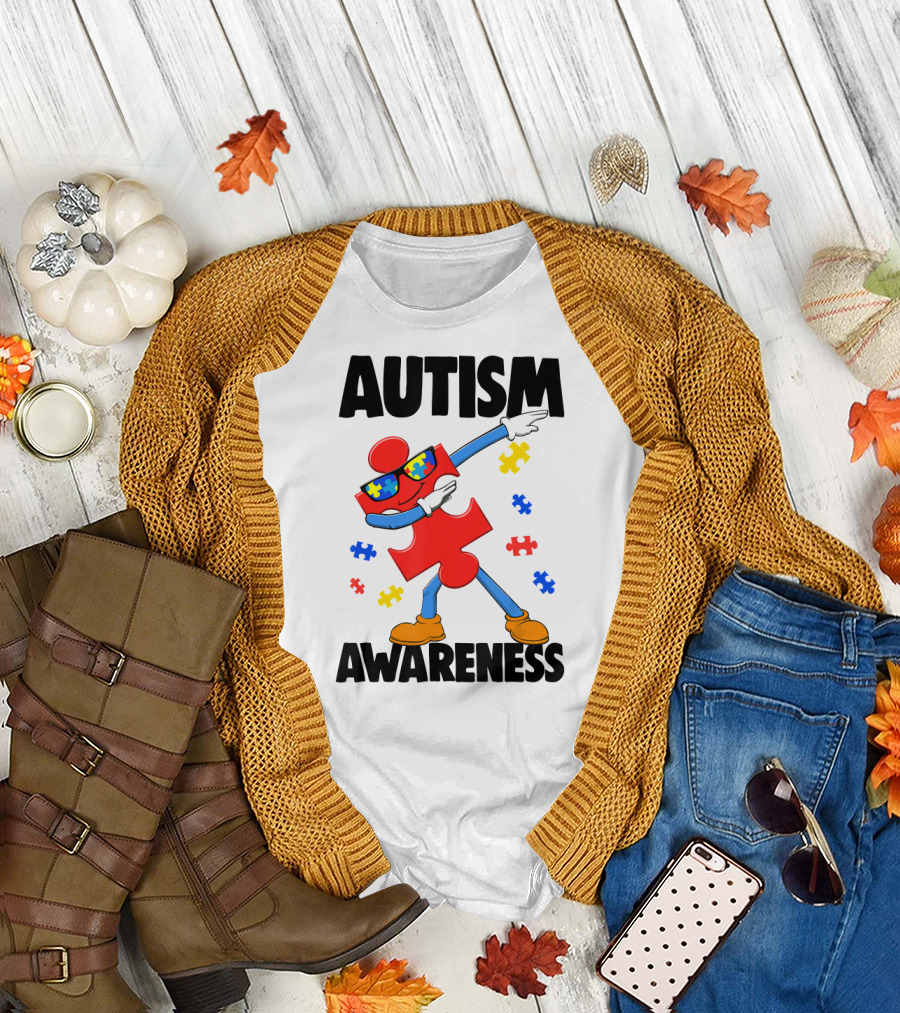 Autism Awareness Puzzle Piece Dance T-Shirt