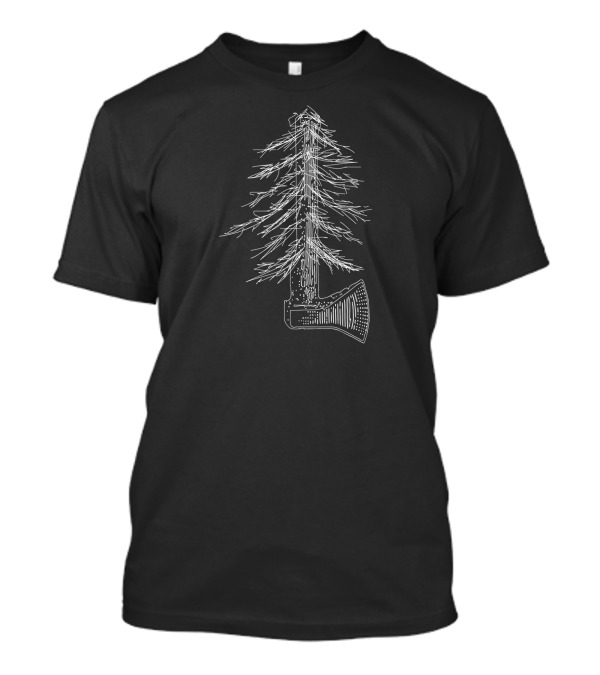 Axe Throwing Pine Tree T-Shirt