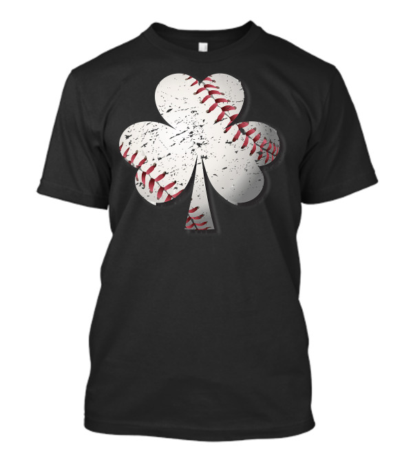 Baseball St Patrick's Day Shamrock Vintage T-Shirt