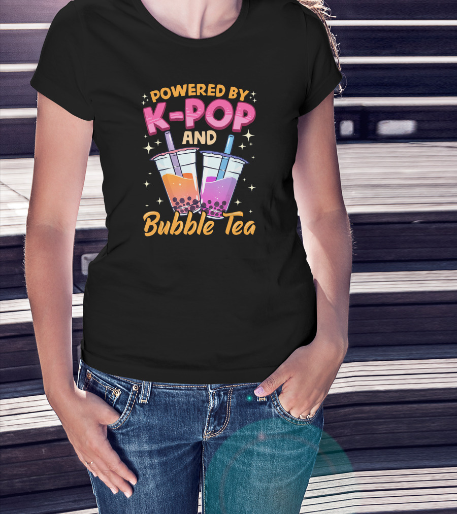 Bubble Tea Powered By K-POP And Music Lover Boba Kore T-Shirt