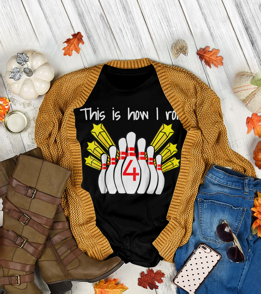 This Is How I Roll 4-Year-Old Bowling Birthday Kids T-Shirt